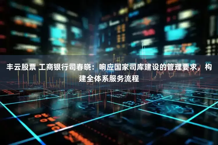 丰云股票 工商银行司春晓：响应国家司库建设的管理要求，构建全体系服务流程